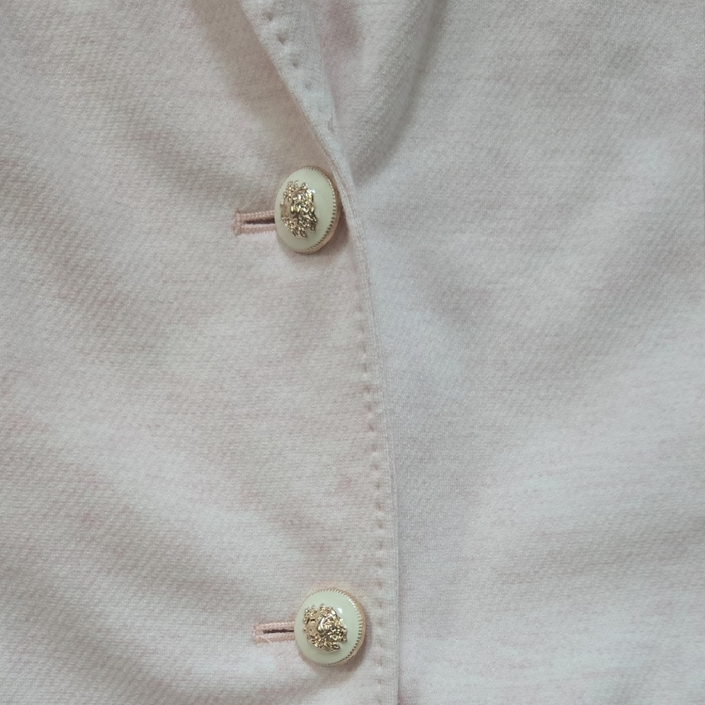 Talbots Light Pink Single-Breasted Blazer with Gold Buttons - Picture 3 of 8